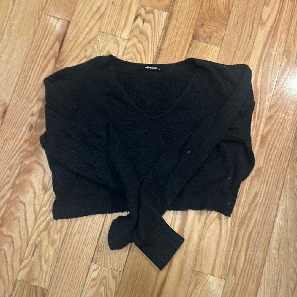 Black Cropped Sweater